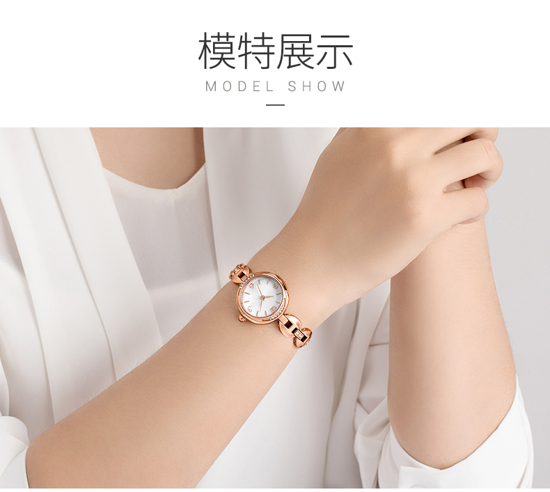 596韓版精致時(shí)尚鑲鉆女士手表ins風(fēng)鋼帶石英手表廠家批發(fā)