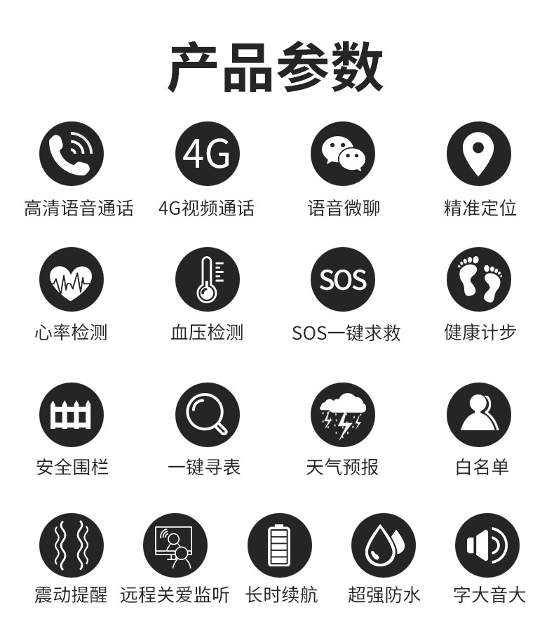 穩(wěn)達(dá)時(shí)H06智能手表全網(wǎng)通老年健康腕表支持視頻通話廠家推薦