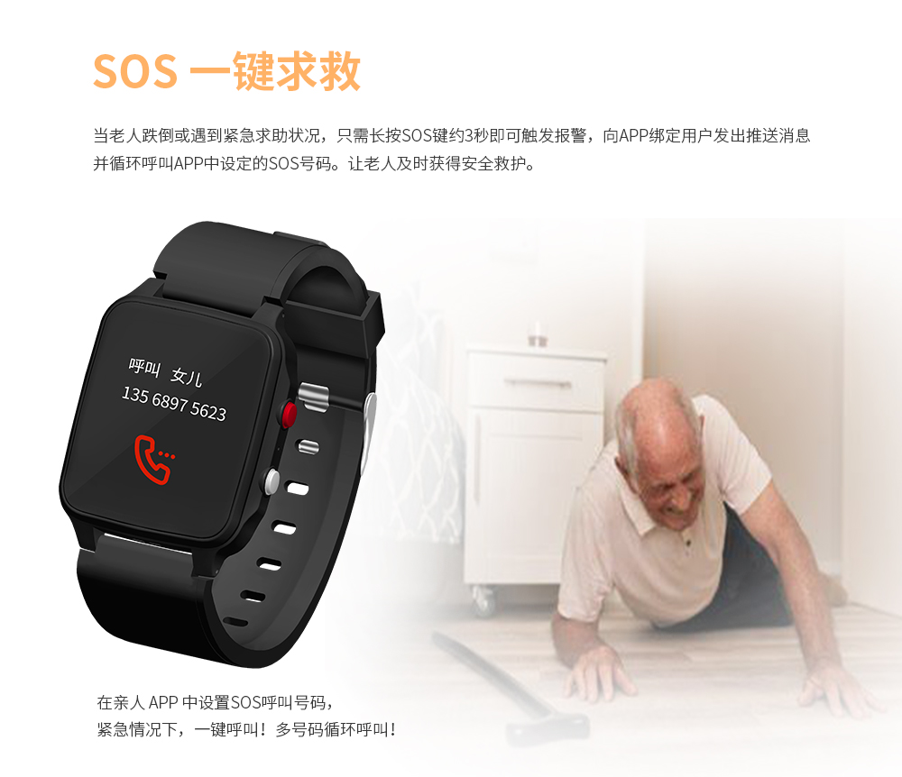 穩(wěn)達(dá)時(shí)H12測體溫健康智能手環(huán)老年多功能關(guān)懷手表廠家推薦